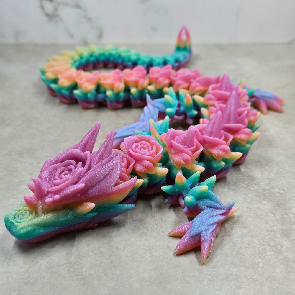 Rainbow Rose Dragon printed by Bee 3D